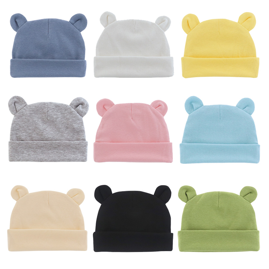 Chapéu macio para recém-nascidos, gorro infantil de algodão para meninas, meninos e crianças, acessórios para fotografia de recém-nascidos de 0 a 12 meses