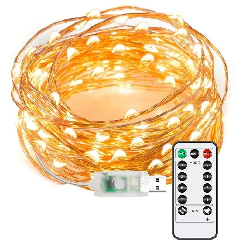 USB RGB светодиодные сказочные гирлянды, 8 режимов, водонепроницаемые рождественские украшения для дома, гирлянда