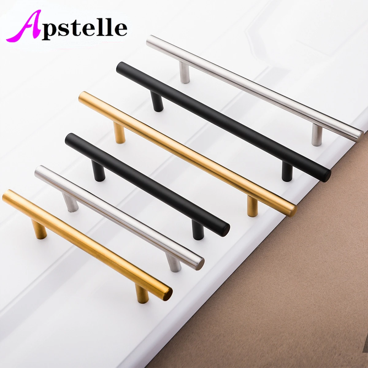 Apstelle 50-500 мм из нержавеющей стали, кухонная дверь шкафа, Т-образная ручка, ручка для шкафа, ручка для ящика мебельного шкафа