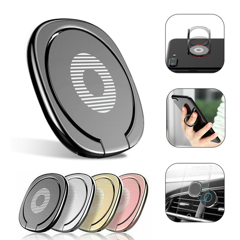Soporte de Anillo para Dedo de 360 Grados, Delgado, Metálico, Giratorio, Plegable, para Coche, Compatible con Xiaomi, Huawei, iPhone, Samsung
