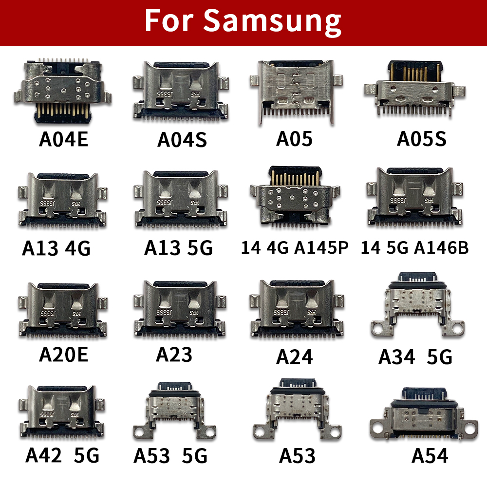 100 Pcs USB Charging Port Dock For Samsung A04E A04S A05 A05S A13 4G A13 5G A14 A145P A146B A20E A23 A24 A34  A42 A54 A53 5G