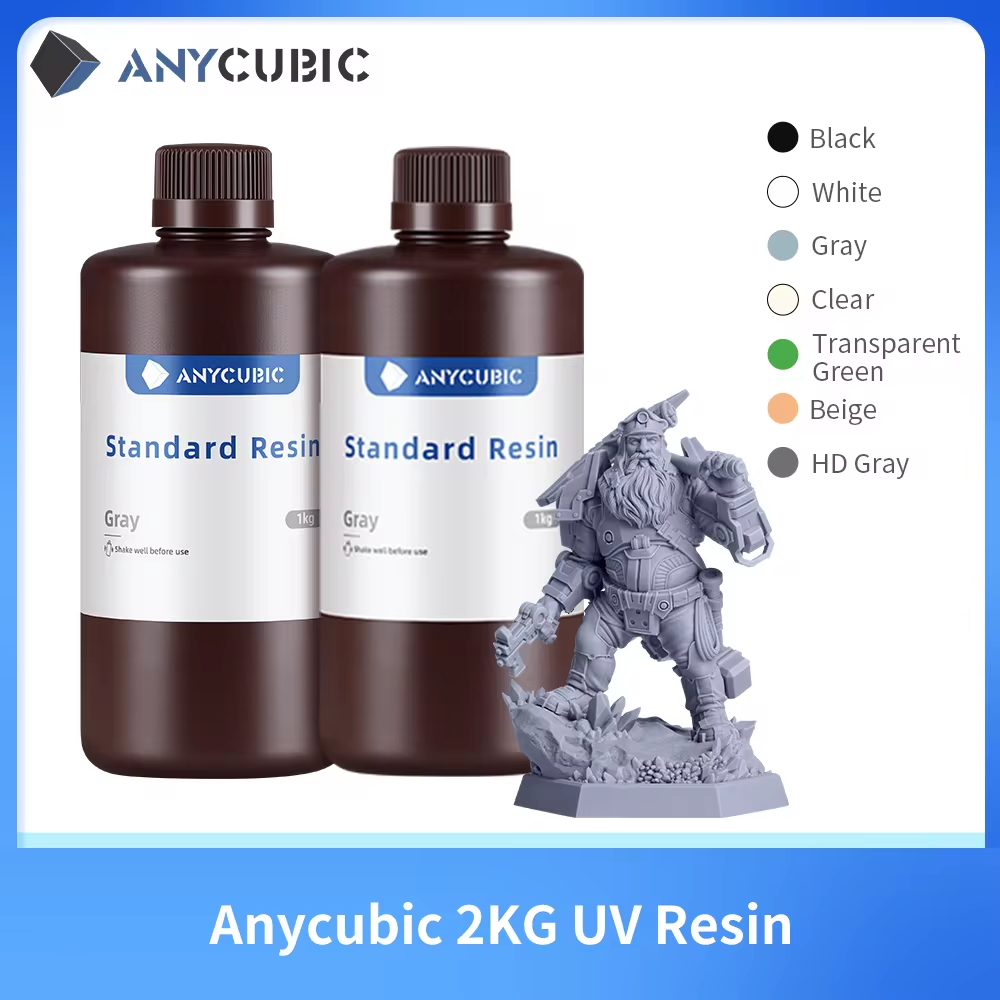 ANYCUBIC УФ-смола для 3D-принтера Жидкий фотополимер 405 нм Стандартная смола 3D-принтер Материалы для печати для ЖК-дисплея Photon Mono