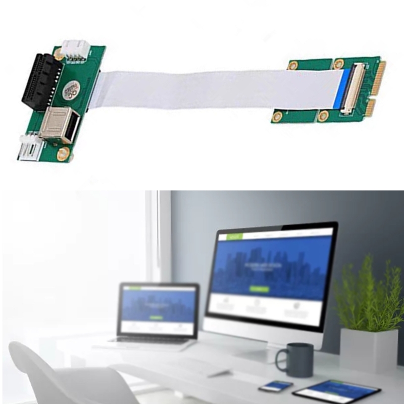 Câble adaptateur Mini PCIe vers PCIe 1X haute vitesse pour ordinateurs bureau F19E