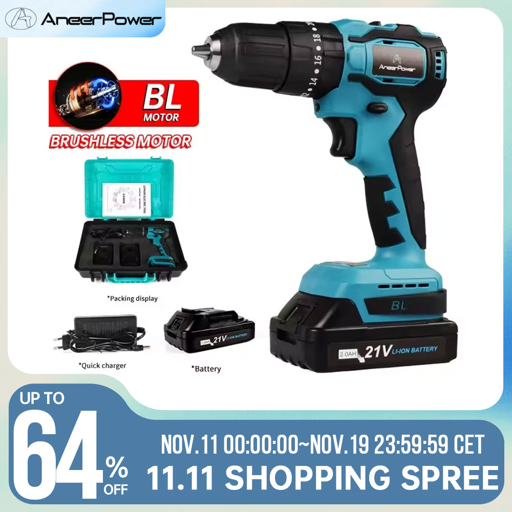 Mới Động Cơ Không Chổi Than 21V Không Dây Cầm Tay Mini Tác Động Sạc Khoan Cho Makita Điện Máy Bắt Vít Không Dây Pin Li-ion Dụng Cụ