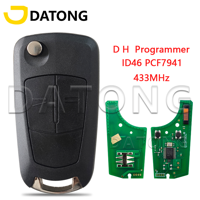 Datong Welt Für Opel Vauxhall Corsa 2007-2012 D Programmierer 433Mhz ID46 PCF7941 Chip Flip Fernbedienung Schlüssel mit HU100 Klinge