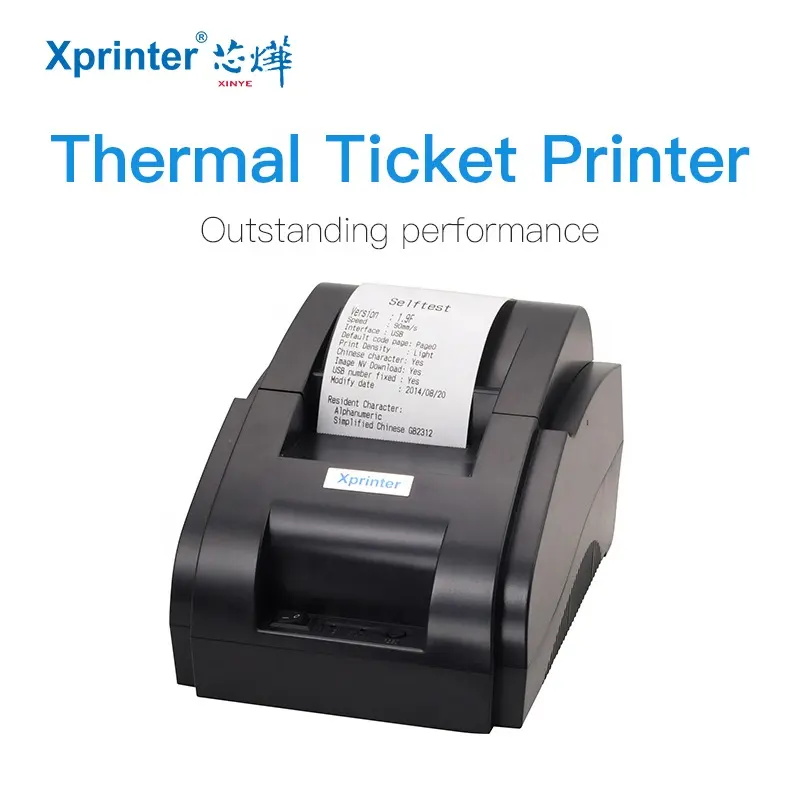Xprinter 58Mm Thermische Bonprinter Hiq Propable Usb & Bluetooth Barcodeprinter Voor Android Ios Ticket Pos Printerfactuurmachine