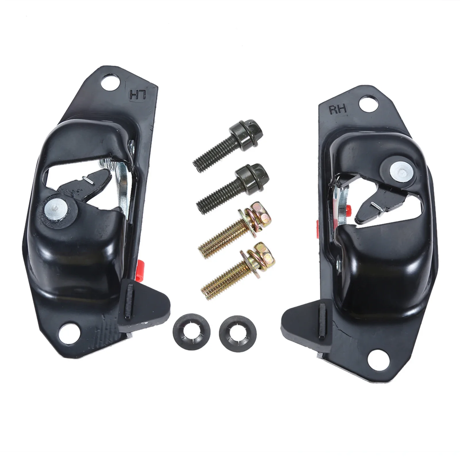 Linker und rechter Heckklappen-Verriegelungshebel, Heckklappenverriegelung mit Striker-Schraube für Chevy GMC Sierra Cadillac Hummer 1999–2007 15921948