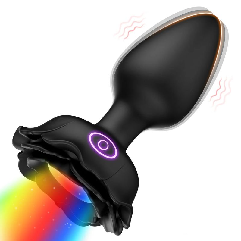 LED Farbiger Analplug Vibrierender Prostatamassager Sexspielzeug für Männer und Frauen