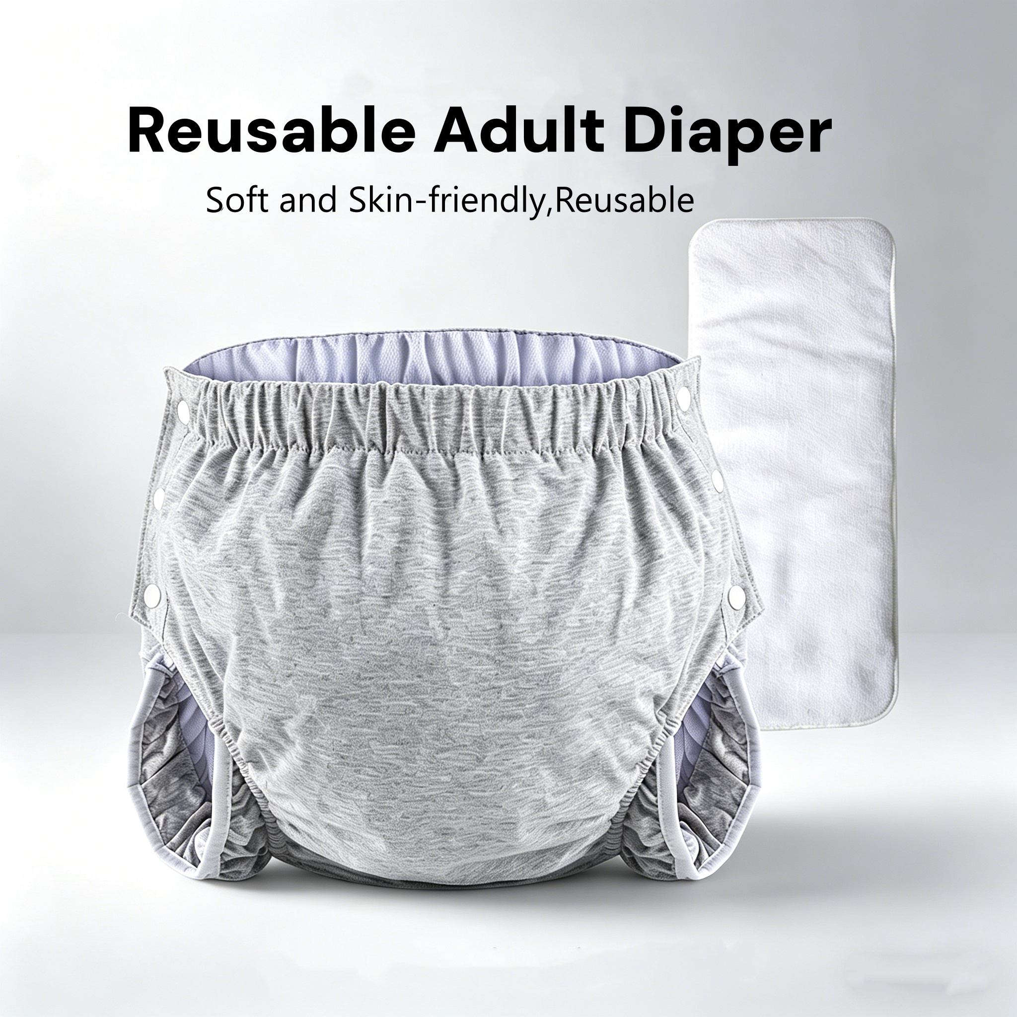 Washable cotton cloth diaper pants paired with diapers for people with incontinence, leak proof diapers for the elderly