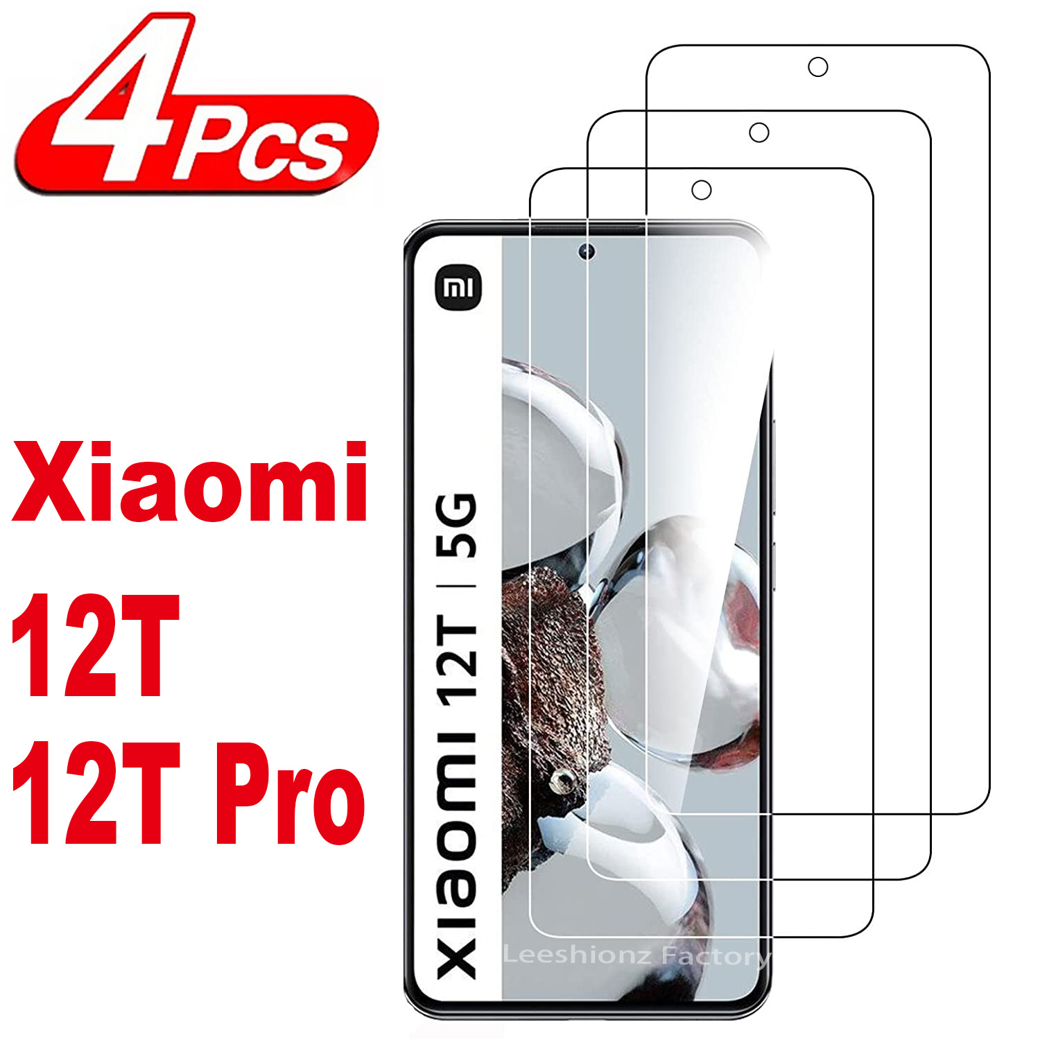 Для Xiaomi 12T / 12T Pro / 11T Pro / 12 Lite HD Защитное стекло 2/4 шт. 9H