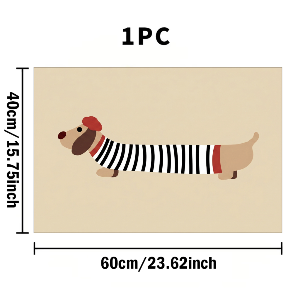 Dachshund Puppy Absorbent Floor Mat Bathroom Door Foot Pad Non-slip Toilet Toilet Door Cute Foot Pad,Practical Pet Mat