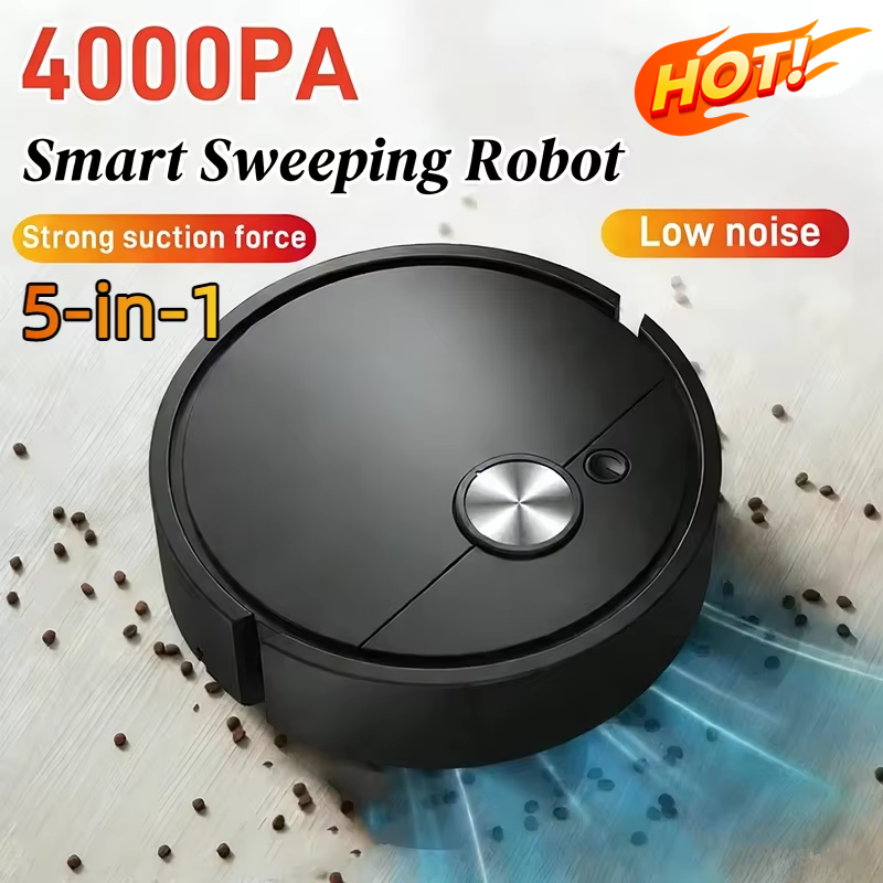 Robot Aspirador Modelo 2026, Mini Máquina de Limpieza Automática para el Hogar, Carga USB, Aspiradora Inteligente 5 en 1, Nueva