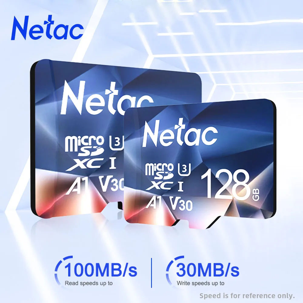SD-карта Netac 32 ГБ 64 ГБ Видеокарта Micro SD 128 ГБ 256 ГБ 512 ГБ A1 V30 U3 C10 Флэш-карта памяти для камеры 4K