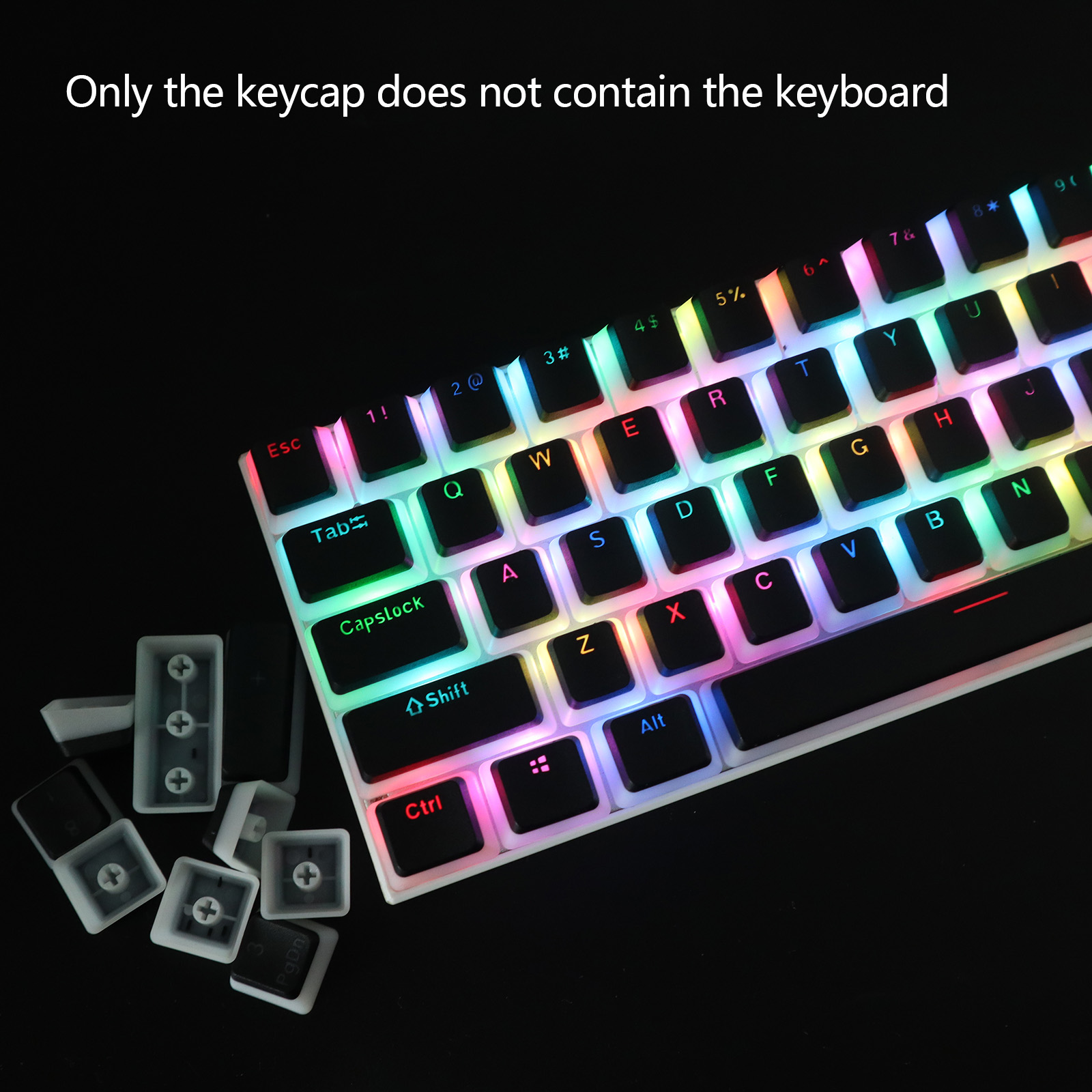 104 touches PBT Pudding Keycap bicolore Injection OEM profil bricolage Keycaps pour Gateron Cherry MX Switch clavier mécanique de jeu