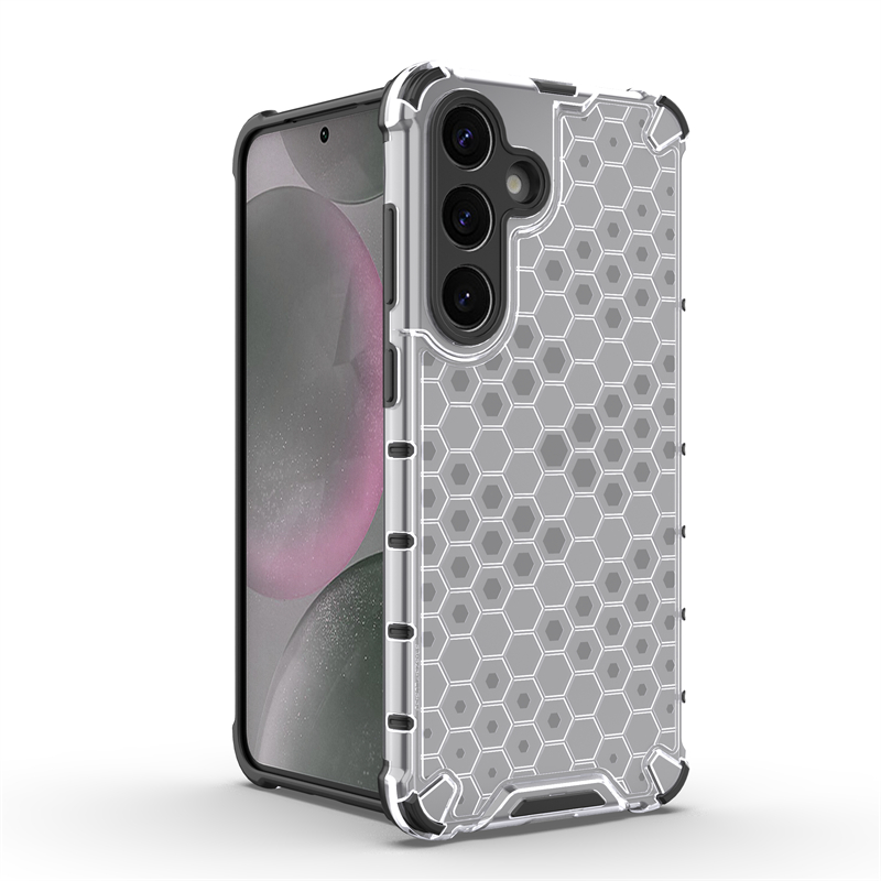 Custodia antiurto per Samsung Galaxy S25 Plus Custodia trasparente con armatura a nido d'ape per Samsung S25 Plus Custodia per Samsung S25 Ultra 5G
