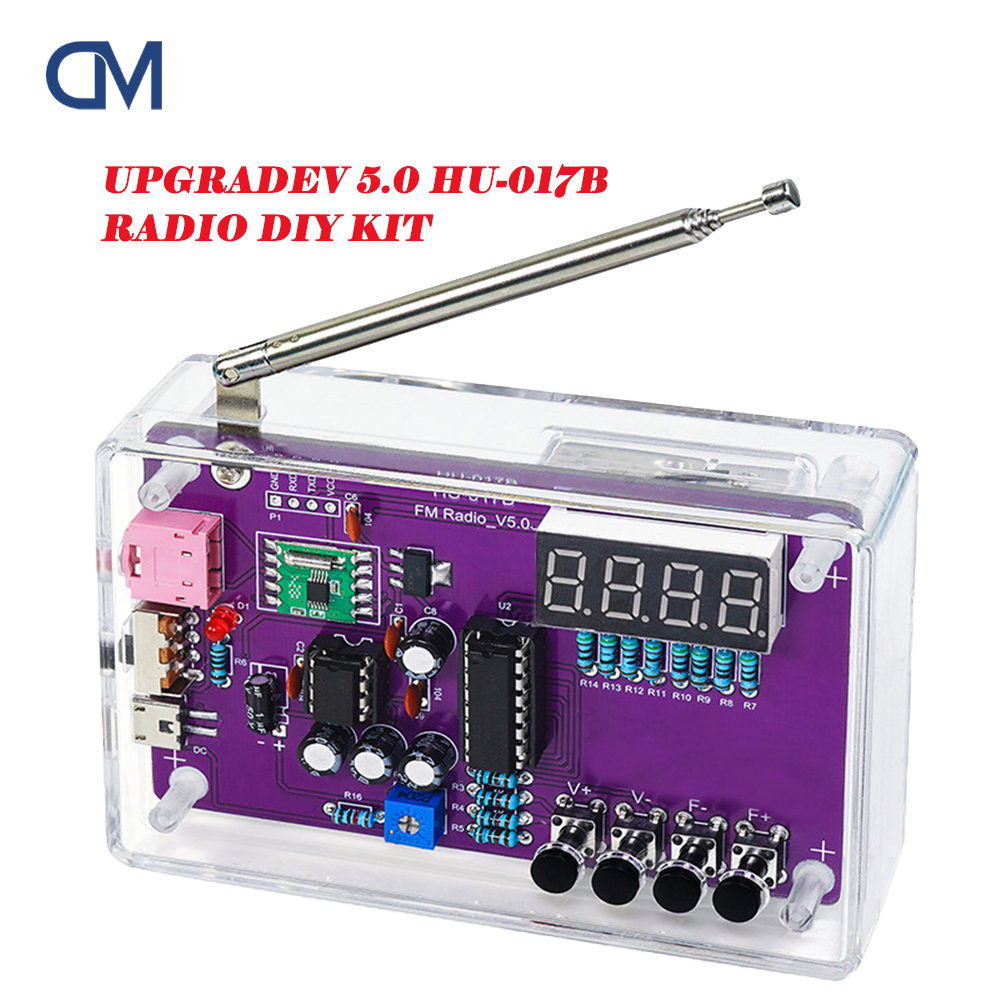 Zestaw elektroniczny DIY radia FM 87-108MHz z regulacją częstotliwości, cyfrowym wyświetlaczem, projekt do lutowania, praktyka lutowania, RDA5807S