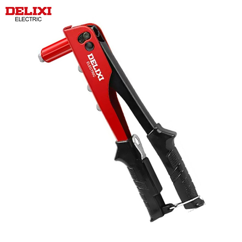DELIXI ELECTRIC リベットガン、手動プロフェッショナルプルガンハイレバー、より省力化、金属シートとパイプの締め付けとリベット留め