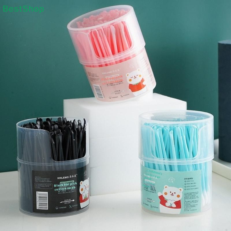 100Pcs 2-In-1 Cotton Swab Ear Scoop Dual-Headdual-Function Use Cotton Pads For Ear Cleaning And Makeup Removal