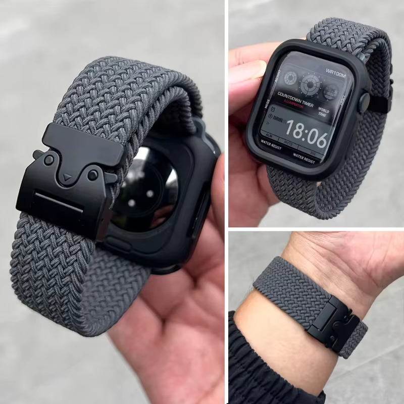 Pasek do Apple Watch Band 46mm 44mm 42mm 40mm 45mm 41mm 38mm Correa Parachute Bracelet IWatch Series 10 9 8 7 6 SE Ultra 2 49mm
