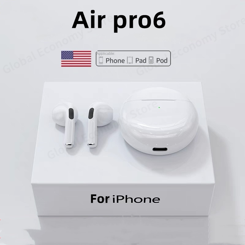 Auriculares inalámbricos Air Pro 6 TWS, audífonos originales con Bluetooth, micrófono, intrauditivos, deportivos, para Xiaomi