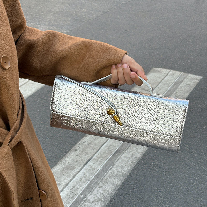 Sac à main de grande capacité pour femmes, sac carré à motif Crocodile, sacoche à bandoulière, fourre-tout décontracté