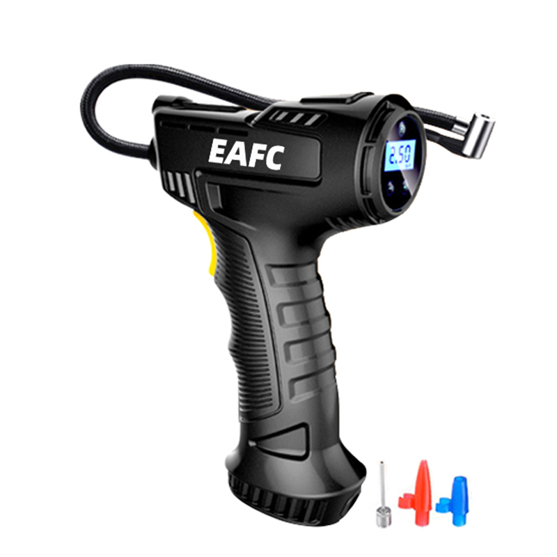 Pompa di aria per auto da 120 W Pompa gonfiabile per pneumatici per auto elettrica senza fili/cablata Compressore d'aria portatile per pneumatici Gonfiatore per pneumatici automatico digitale