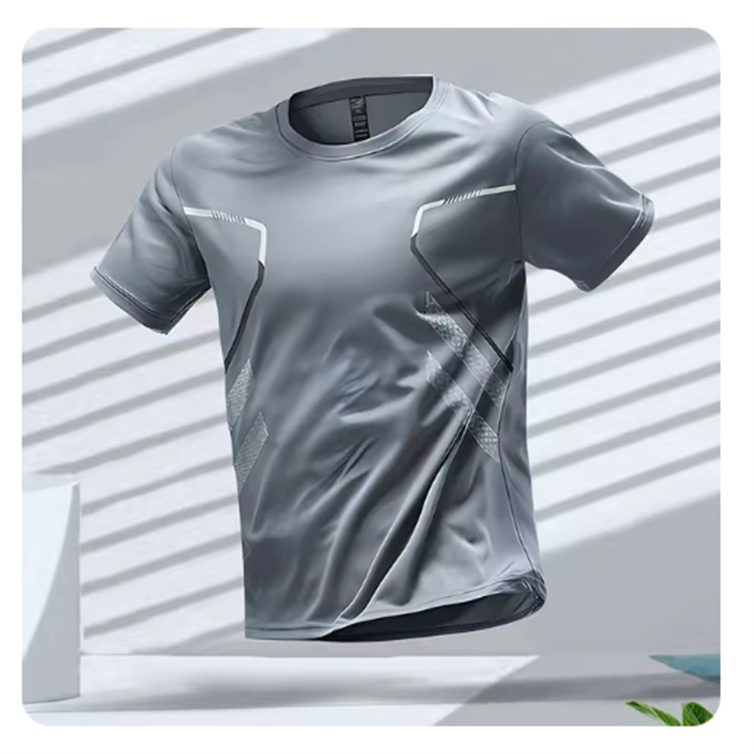 メンズ速乾性通気性半袖ラウンドネックTシャツ,スポーツ,ランニング,アクティブウェア,アウトドアワークアウト服
