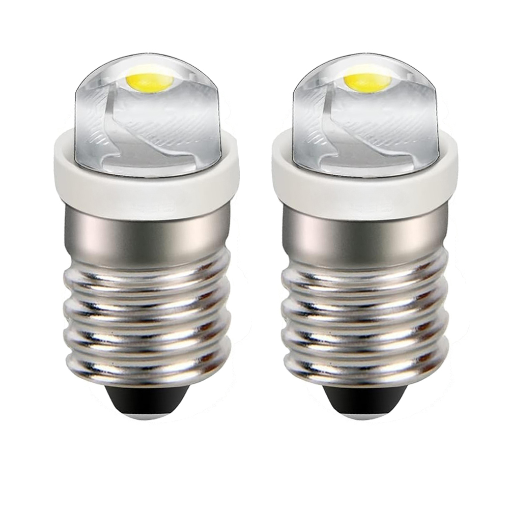 2 piezas DC 3V 4,5 V 6V E10 bombilla LED 0,5 W LED 80LM linterna lámpara de señal de bicicleta luz de bicicleta para linterna antorcha luz de trabajo