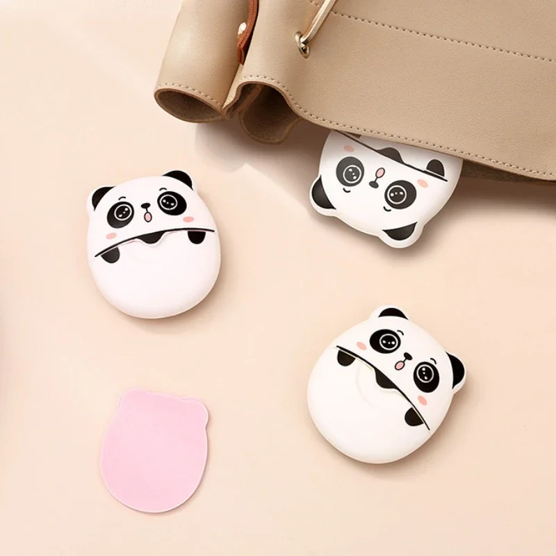 Minihojas de jabón desechables para viajes, Camping, senderismo, deporte al aire libre, 50 piezas, Panda