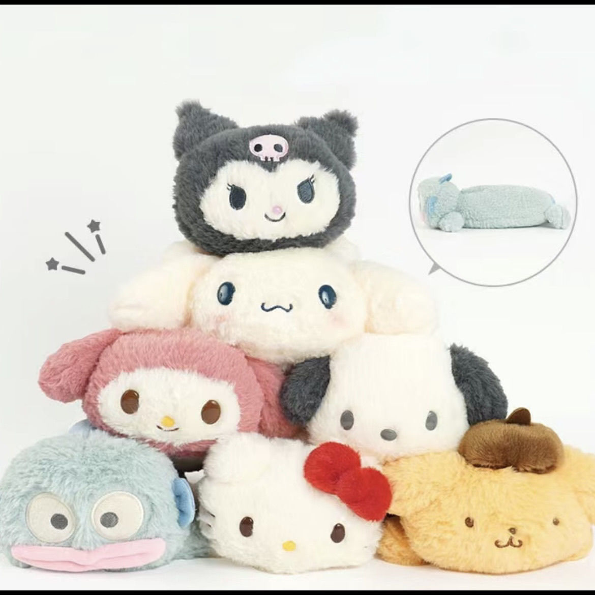 Kawaii Sanrio-Themed Plush Pencil Cases and Storage Bags with Zipper Closures, Perfect Gifts for the Back-to-School Season
