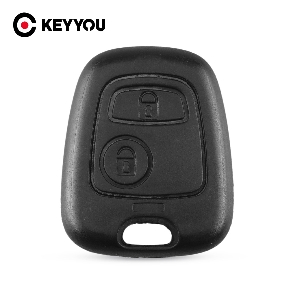 KEYYOU 2 Tasten Fernbedienung Auto Schlüssel Shell Fob Schlüssel Fall Abdeckung Keine Klinge für Peugeot 106 107 206 207 306 307 406 407 Für Citroen C1 C4
