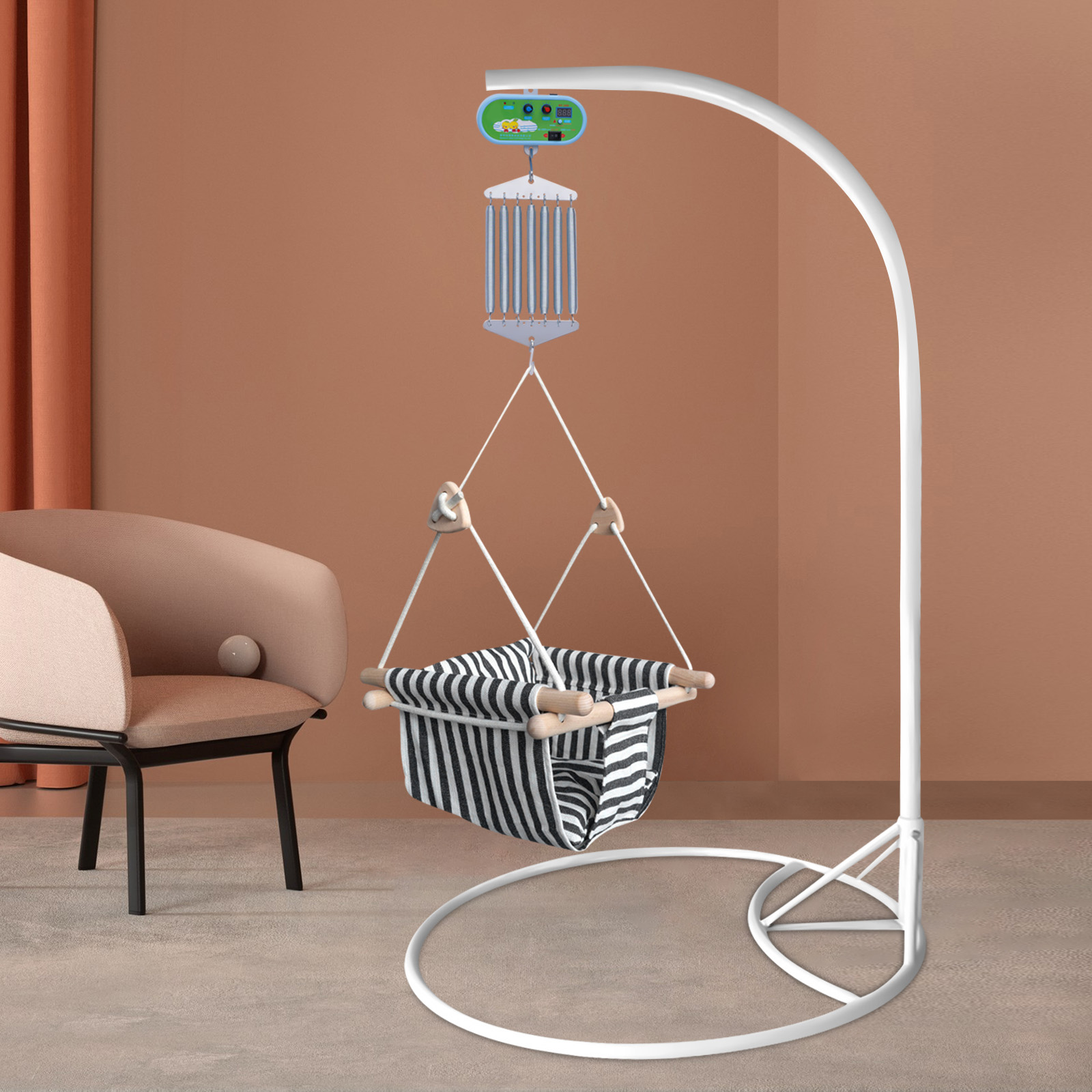 Elektrischer Babyschaukel-Controller – Hängender elektrischer Wiegen-Controller mit Timer und Schaukelfeder – für Babywiege und Baby-Hängematte