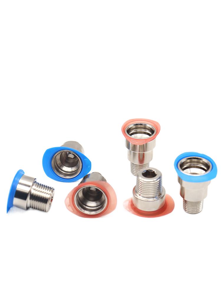 10pcs Brass Electroplated Red Blue Ring Water Nozzle Mold Cooling Quick Connector RPL06/08/12