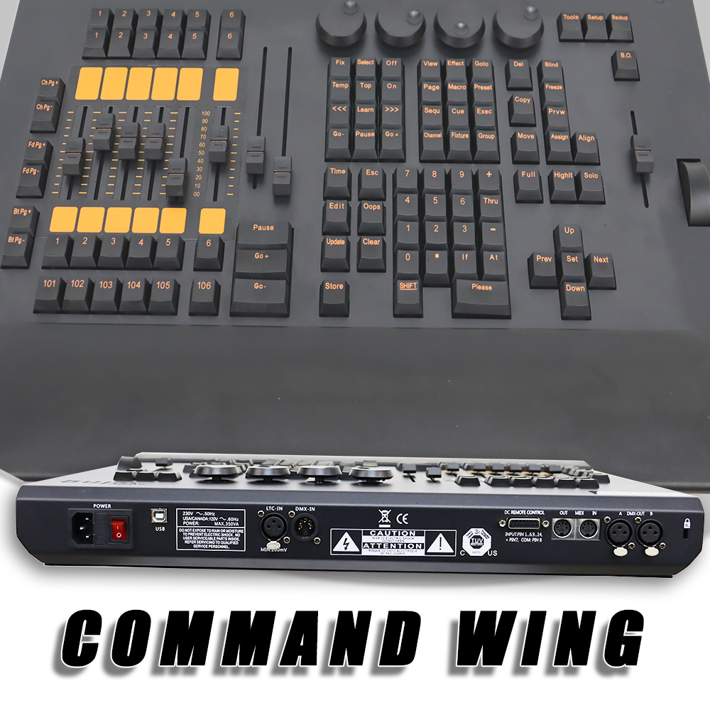 Aile de commande Fader Wing, contrôleur d'éclairage professionnel, Console de lumières de scène MA2, tête mobile DMX512 Party 2048 paramètres
