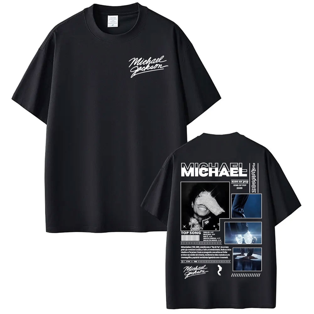Michael Jackson King of Pop World Tour Cover T-shirts Men Women Fashion Classic Oversized T Shirt Summer Tops Streetwear T-shirt