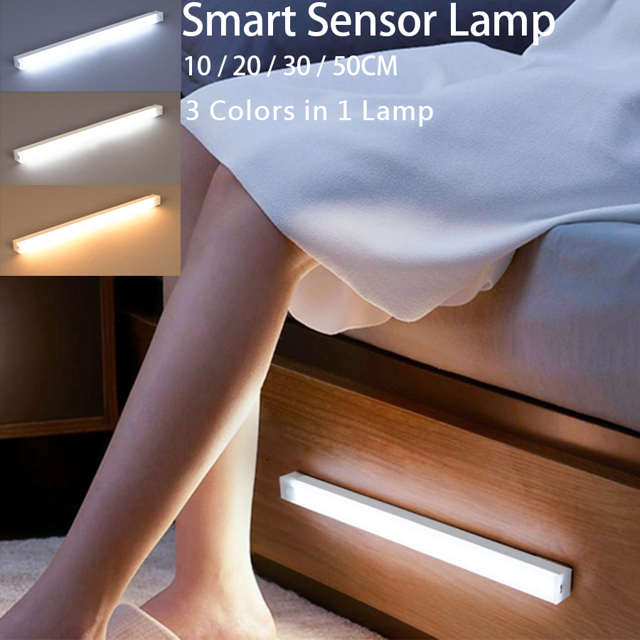 USB充電式モーションセンサーLEDバーライト誘導ナイトライトワイヤレスコードレス磁気キャビネットランプ寝室キッチン用