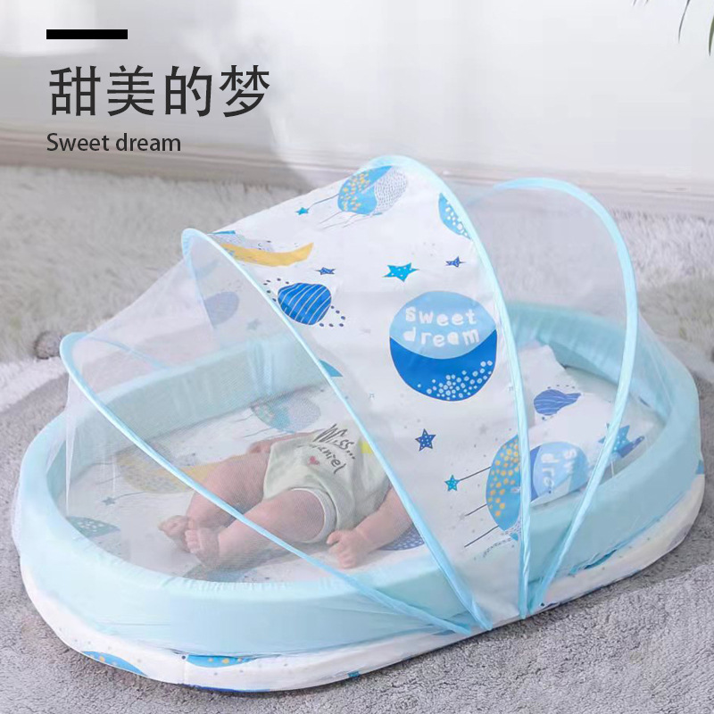 赤ちゃん用蚊帳,新生児用トラベルベッド,折りたたみ式マットレスのセット