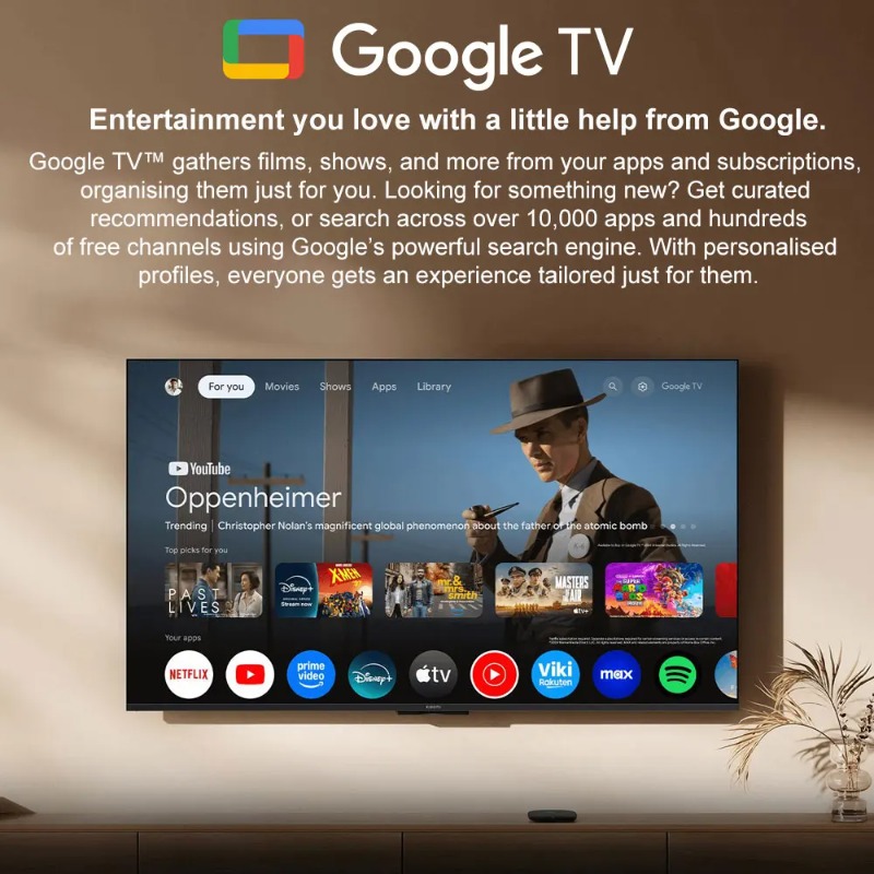 Xiaomi TV Box S 3-го поколения Google TV Smart Android TV Box 4K UHD WIFI 6 32 ГБ ПЗУ Dolby Vision HDR10+ Google Assistant BT5.2
