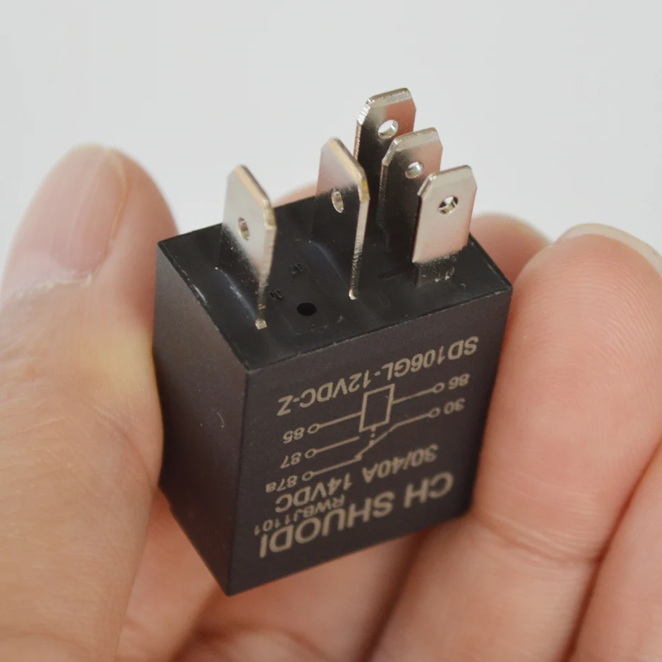 รีเลย์รถยนต์ DC12V 40A กระแสไฟฟ้าที่กำหนด SPDT 4 หรือ 5 ขา รีเลย์สัญญาณเตือนภัยรถยนต์ 40 แอมป์ สำหรับยานพาหนะ