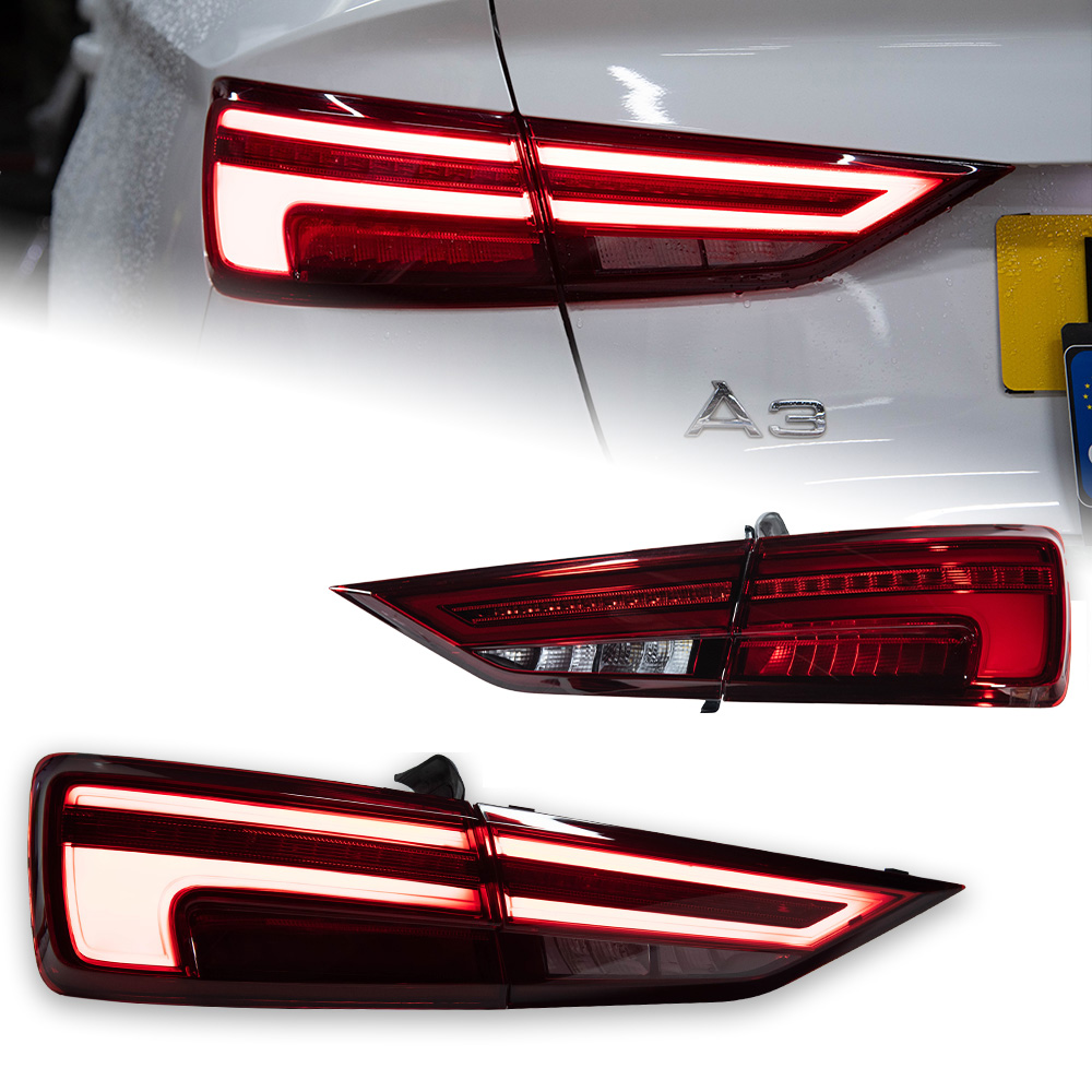 AKD Car Styling LIGHT achterlichten voor Audi A3 8V Sedan 2013-2020 LED achterlicht DRL dynamisch signaal rem achteruitrijlicht auto-accessoires
