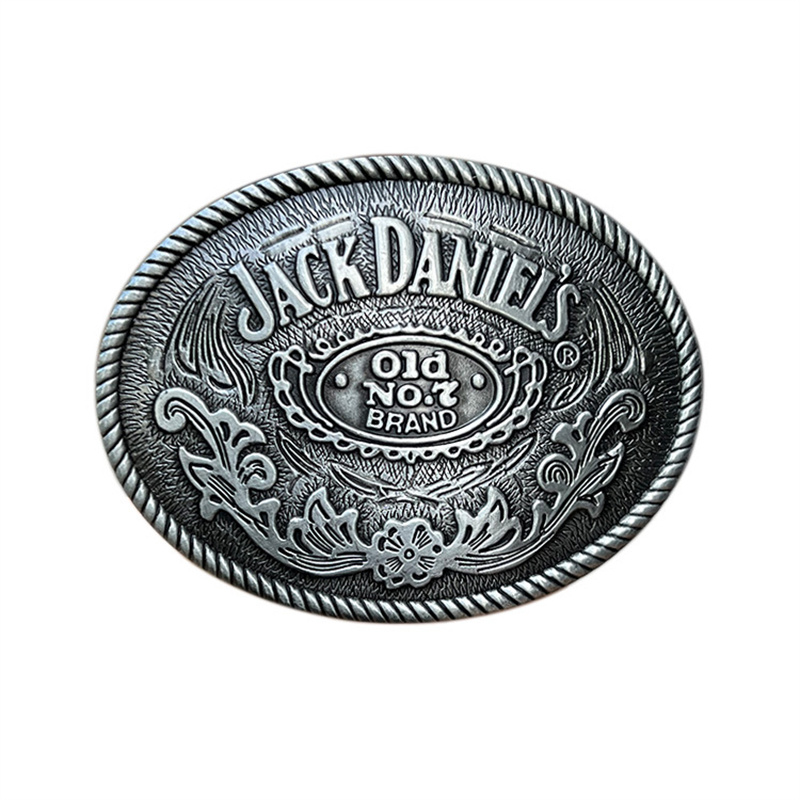 Boucle de ceinture avec lettres anglaises Old Whisky, style occidental
