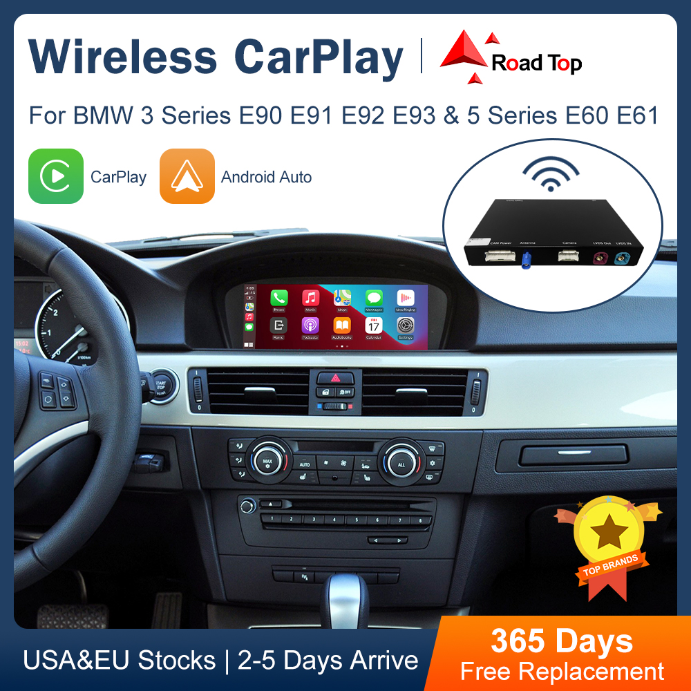 Autoradio Android sans Fil avec Fonction MirrorLink pour Voiture BMW Série 3, E90, E91, E92, E93 et Série 5, E60, E61, 2008-2013