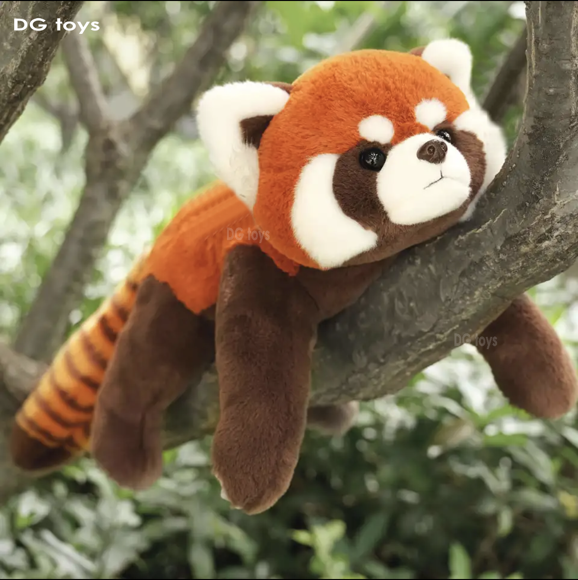 Panda rojo realista, animales de peluche, mapache, juguete de peluche, lindo Panda, juguete de peluche, regalo para niños, novia, cumpleaños, niño, regalo de Navidad