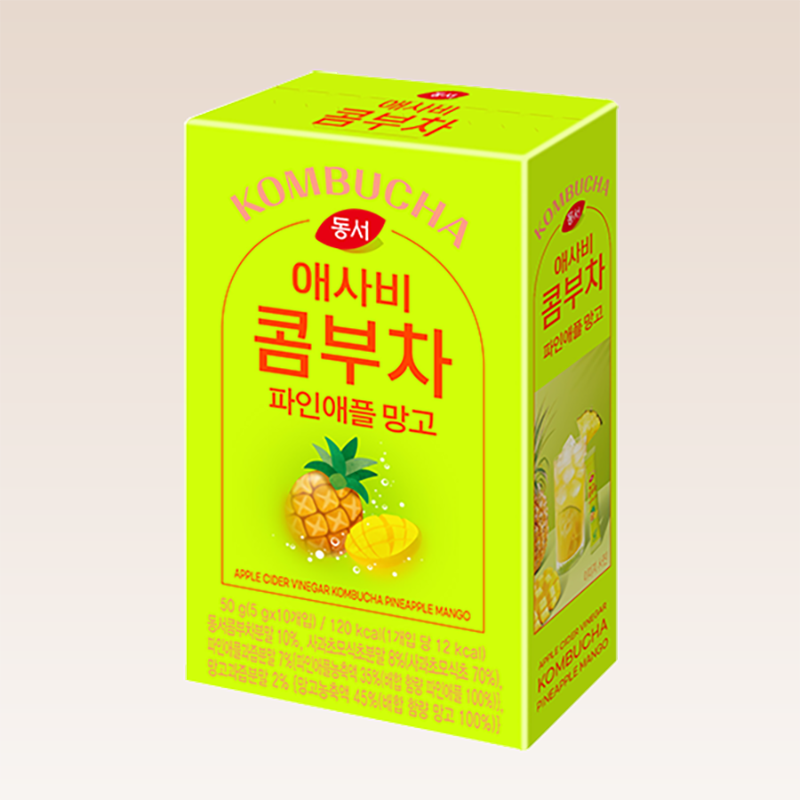 애사비 콤부차 파인애플 망고맛 10T 1통