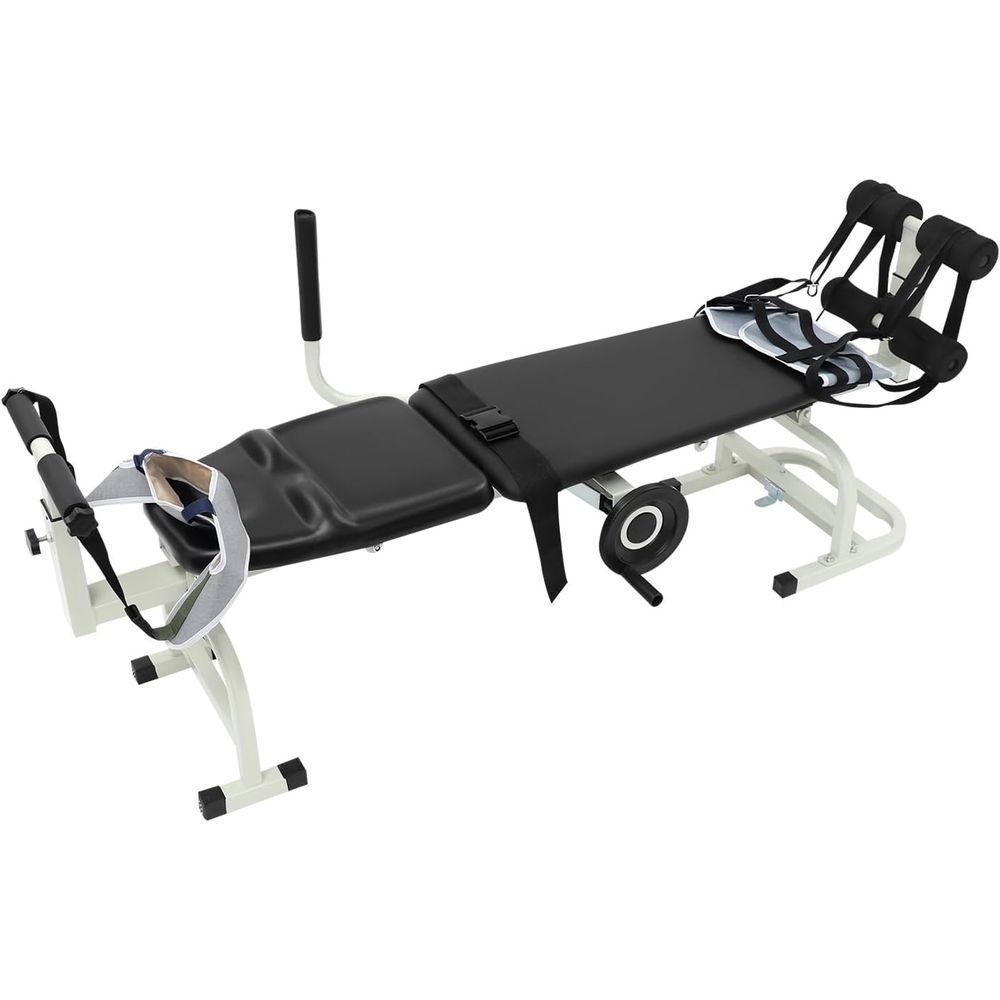 Cervical and Lumbar Traction Bed with Massage, Stretcher, and Adjustable Features for Home Use