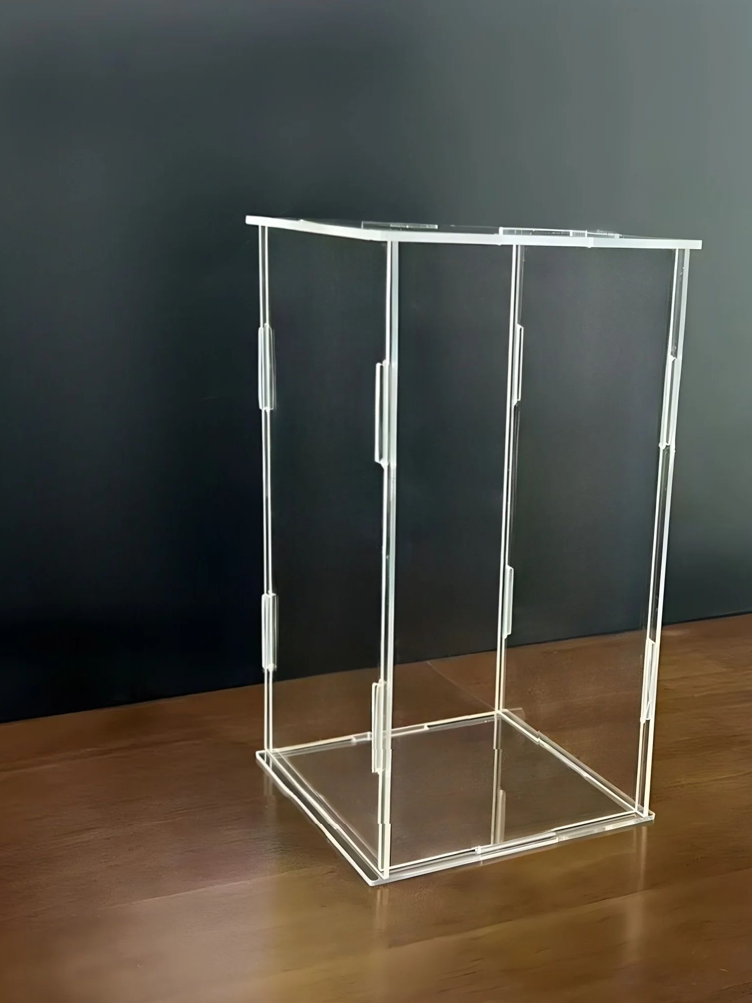 1pc caixa de exibição de acrílico transparente rack de armazenamento de mesa armário de exibição de proteção à prova de poeira, adequado para bonecas/brinquedos/modelos