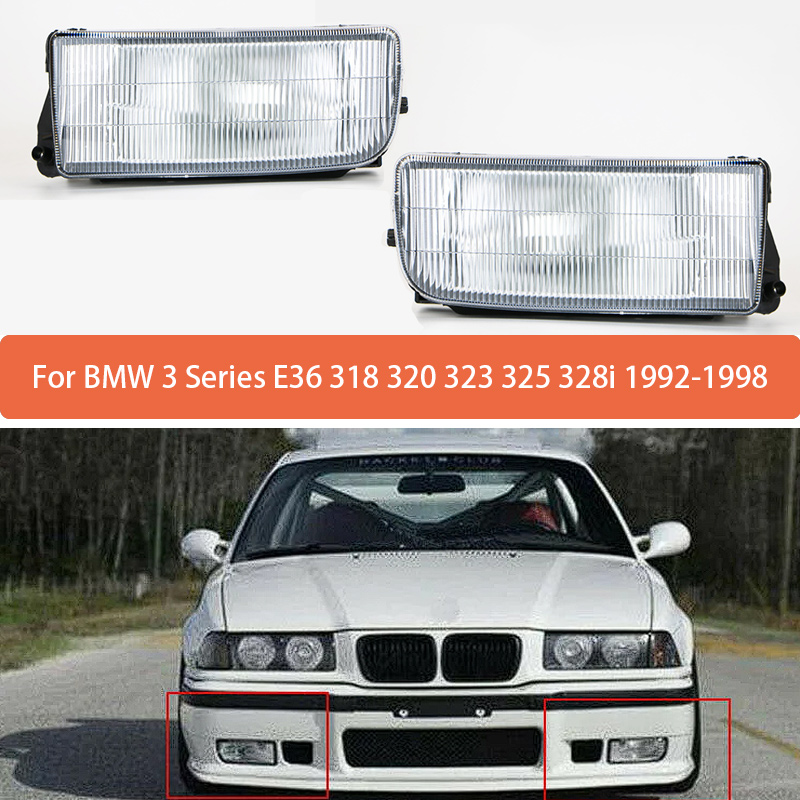 Paraurti anteriore Fendinebbia con lampadine per BMW Serie 3 E36 318 320 323 325 328i 1992-1996 1997 1998 63171387091 63171387092