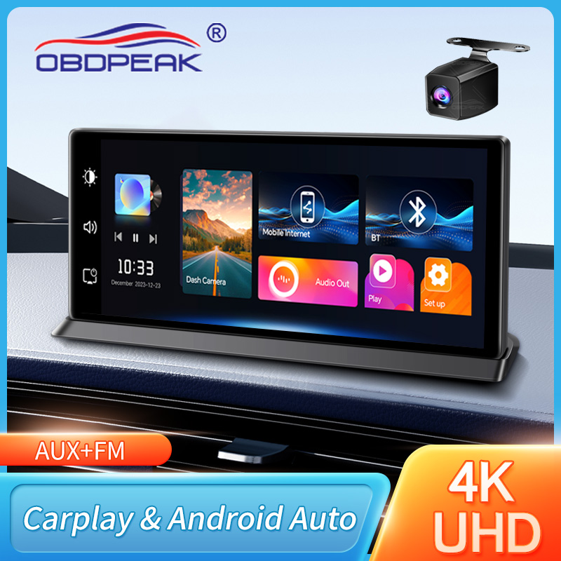Android Auto AIダッシュボードカメラ,11.3インチ,デュアルレンズ,GPSナビゲーション,K2 Pro,DVR,4Kカメラを搭載したCarplayワイヤレスビデオレコーダー