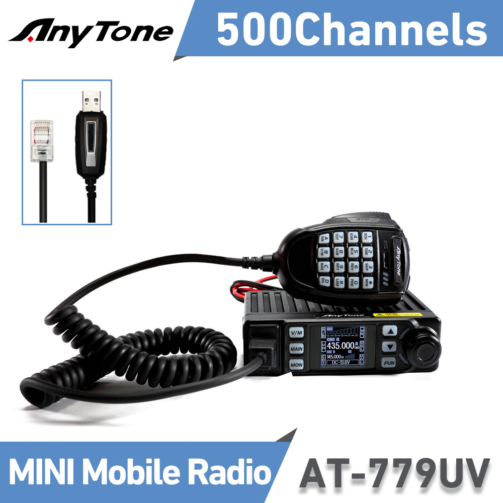 AnyTone AT-779UV 20 W Walkie-Talkie 500 Kanäle Dualband 136–174/400–480 MHz Transceiver Amateurfunk