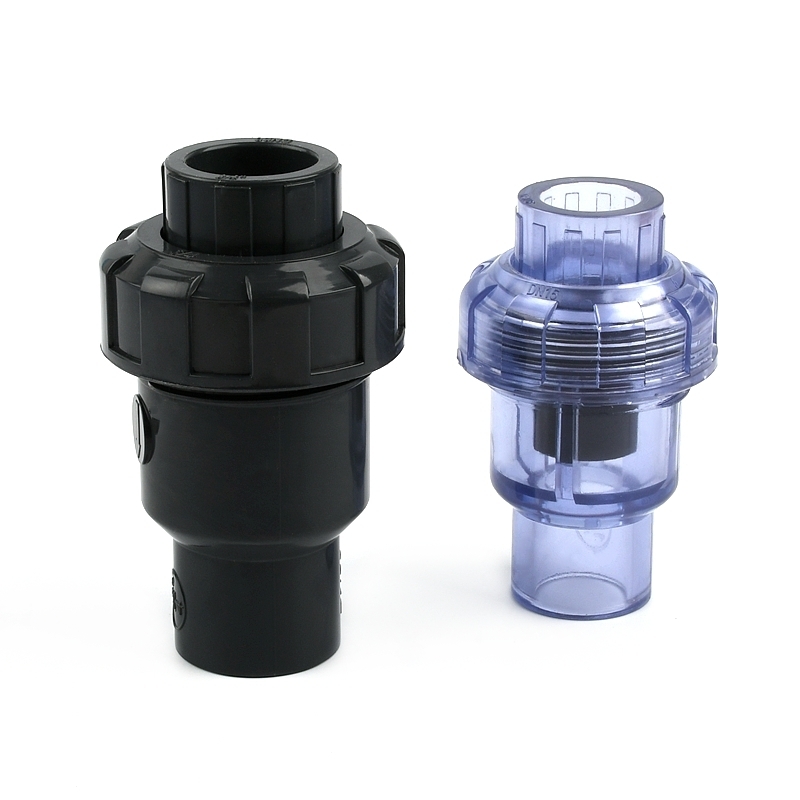 1Pc 20 ~ 110Mm Upvc Transparante Terugslagklep Aquarium Tuin Irrigatie Aquarium Buis Bewatering Adapter Fittingen Pvc Pijp Connector